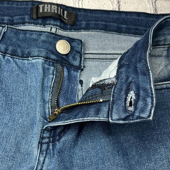 Thrill Jeans Y2K Distressed Straight Leg Denim Sz 11 - Picture 8 of 8